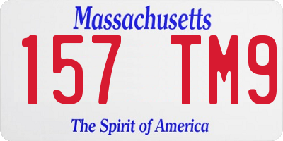 MA license plate 157TM9