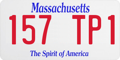 MA license plate 157TP1
