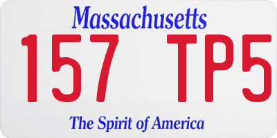 MA license plate 157TP5