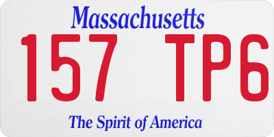 MA license plate 157TP6