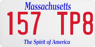MA license plate 157TP8
