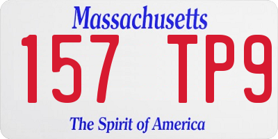 MA license plate 157TP9