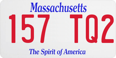 MA license plate 157TQ2