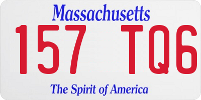 MA license plate 157TQ6