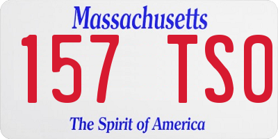 MA license plate 157TS0