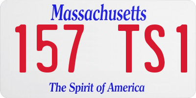 MA license plate 157TS1