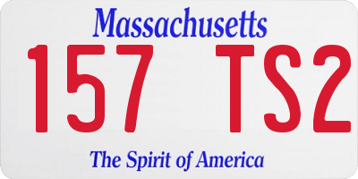 MA license plate 157TS2