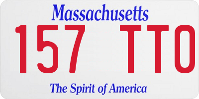 MA license plate 157TT0