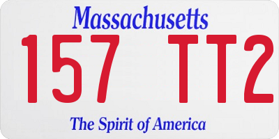 MA license plate 157TT2