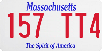 MA license plate 157TT4