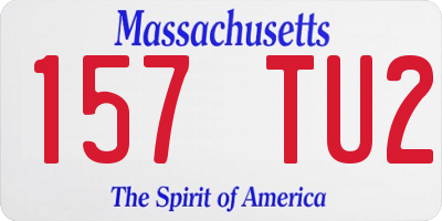 MA license plate 157TU2