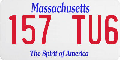 MA license plate 157TU6