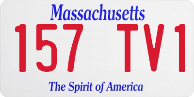 MA license plate 157TV1