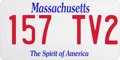 MA license plate 157TV2