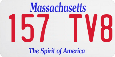MA license plate 157TV8