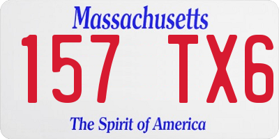 MA license plate 157TX6