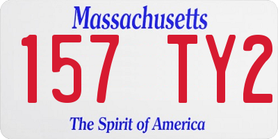 MA license plate 157TY2