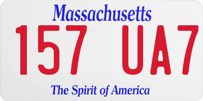 MA license plate 157UA7