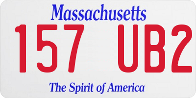MA license plate 157UB2
