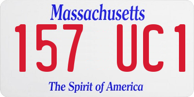 MA license plate 157UC1