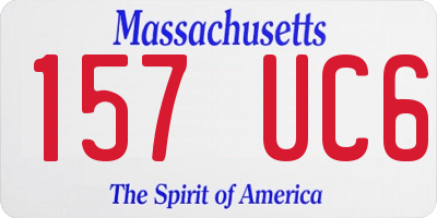 MA license plate 157UC6