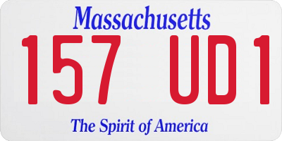 MA license plate 157UD1