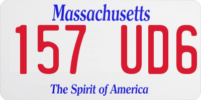 MA license plate 157UD6