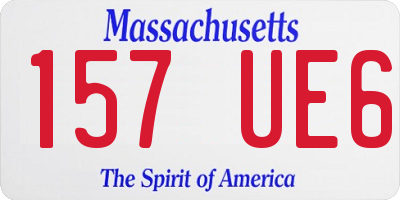 MA license plate 157UE6