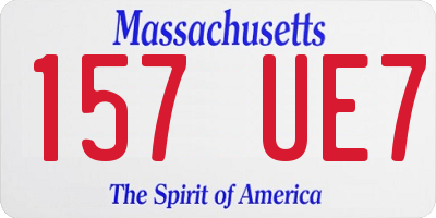 MA license plate 157UE7
