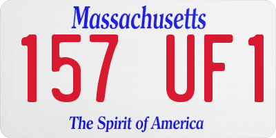 MA license plate 157UF1