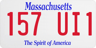 MA license plate 157UI1
