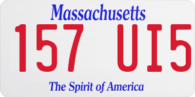 MA license plate 157UI5