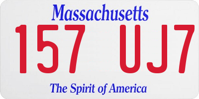 MA license plate 157UJ7