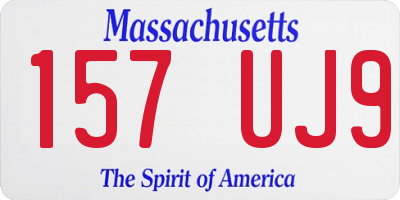 MA license plate 157UJ9