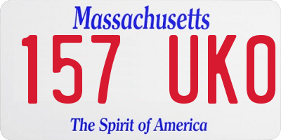 MA license plate 157UK0