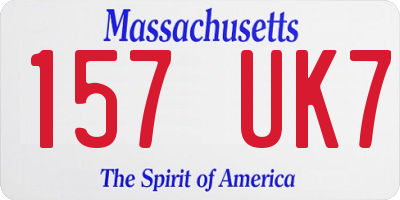 MA license plate 157UK7