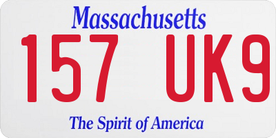 MA license plate 157UK9