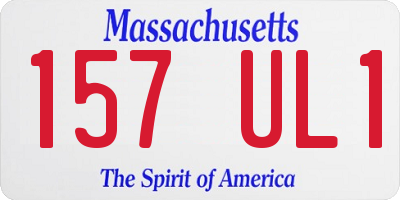 MA license plate 157UL1