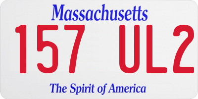 MA license plate 157UL2