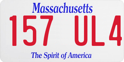 MA license plate 157UL4