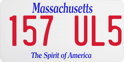 MA license plate 157UL5