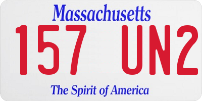 MA license plate 157UN2