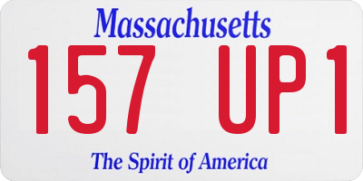 MA license plate 157UP1