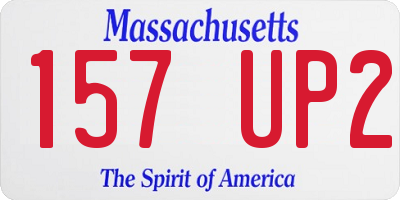 MA license plate 157UP2