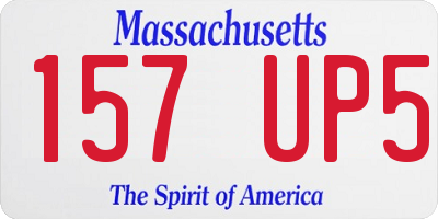 MA license plate 157UP5