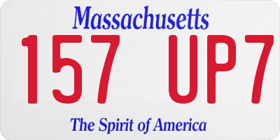 MA license plate 157UP7