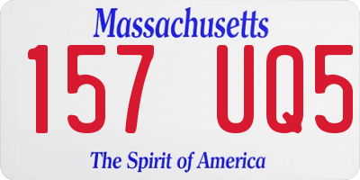 MA license plate 157UQ5