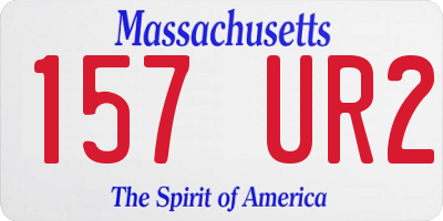 MA license plate 157UR2