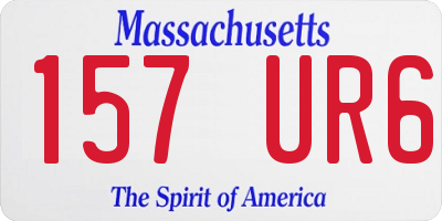 MA license plate 157UR6