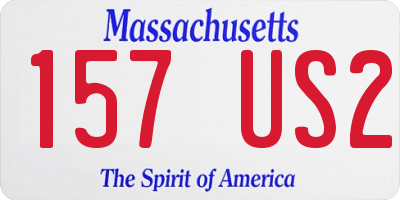 MA license plate 157US2